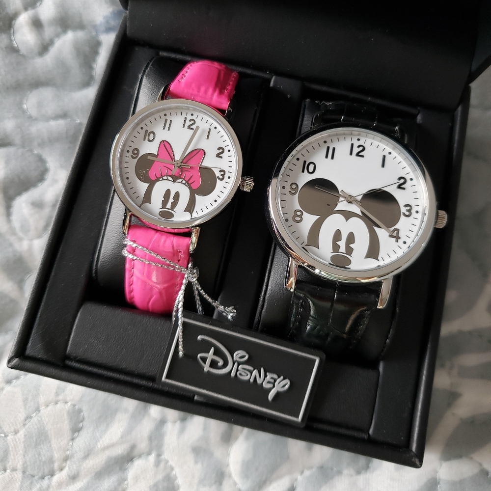 Disney Mickey Minnie Couples Watch Set Men Women